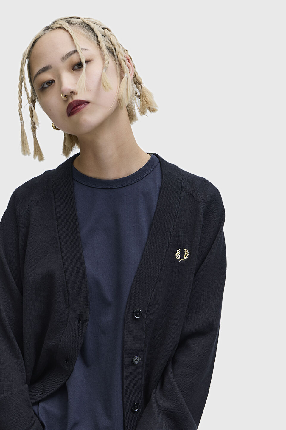 FRED PERRY 「V-Neck Cardigan／Vネックカーディガン」|カーディガン|