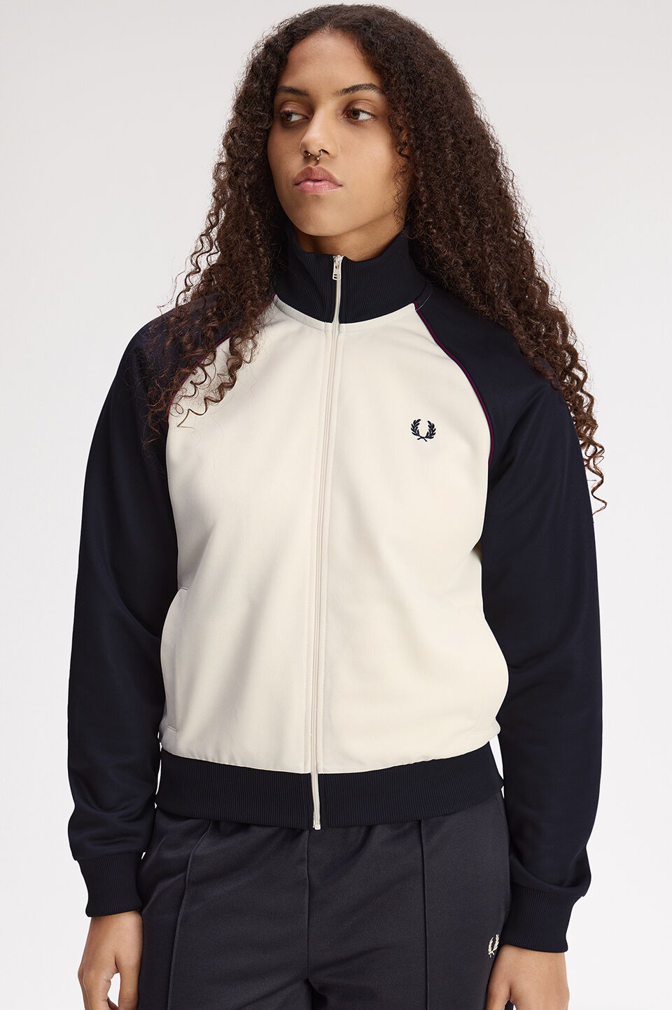 FRED PERRY 「FRED PERRY／Colour Block Track Jacket」|スウェット・ジャージ|ECRU