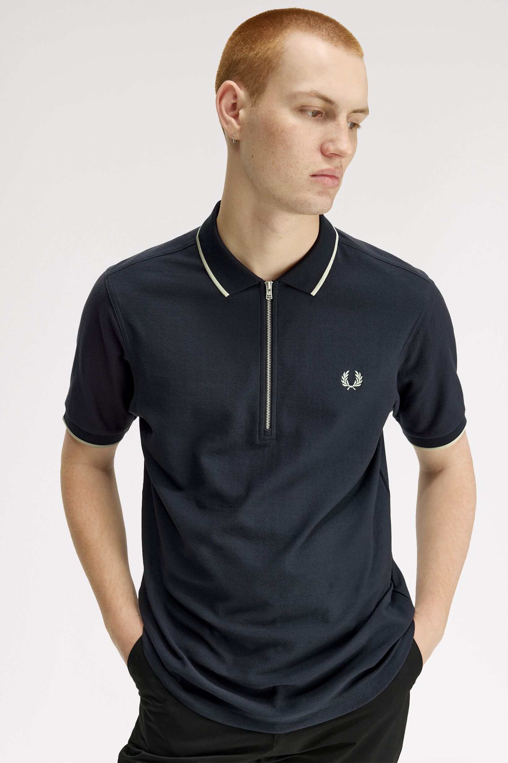 FRED PERRY 「Crepe Pique Polo Shirt／クレープピケポロシャツ」|ポロシャツ|NAVY