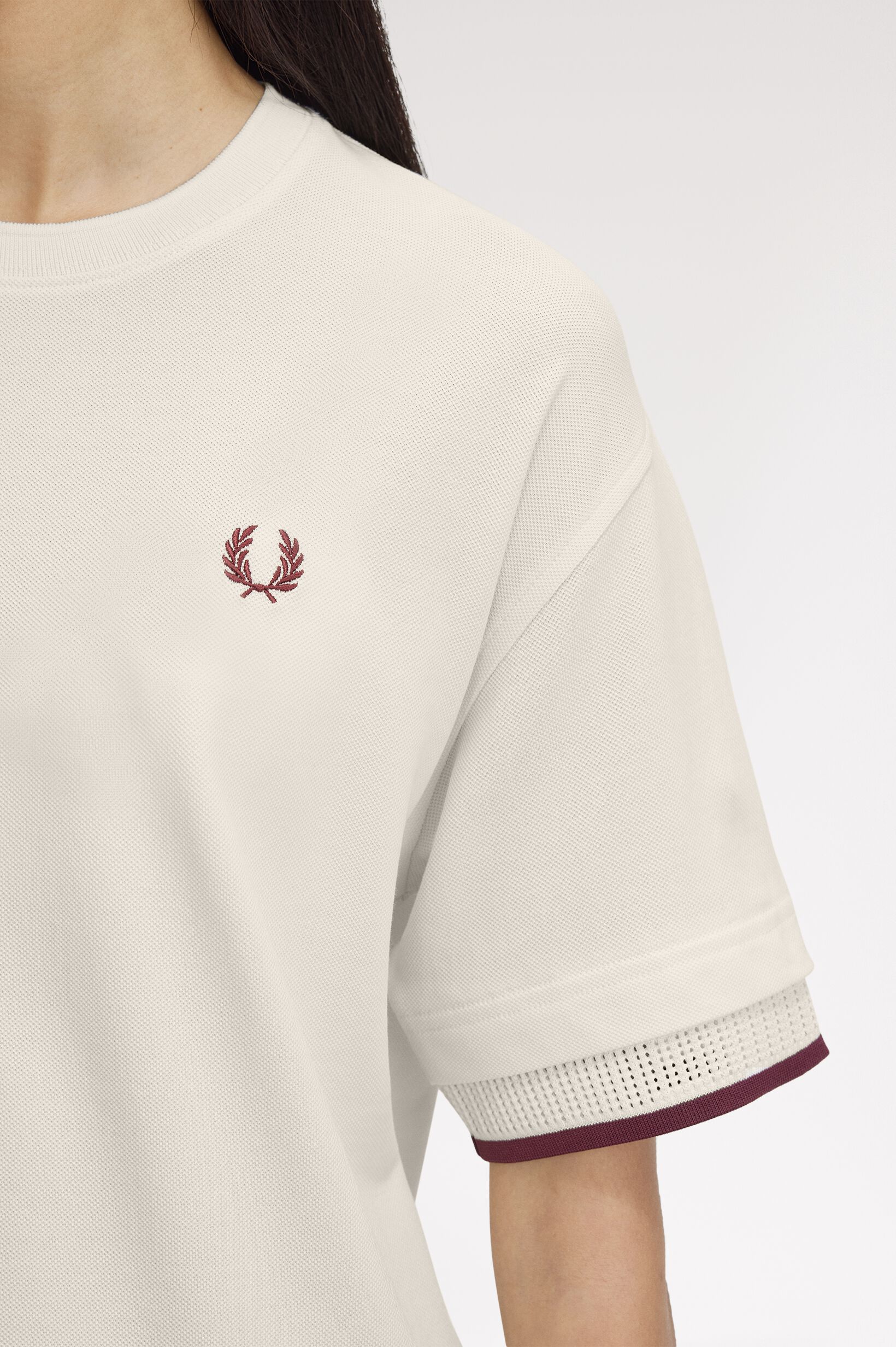 FRED PERRY 「FRED PERRY／Mesh Cuff Pique T-Shirt／メッシュカフスピケTシャツ」|Tシャツ・カットソー|