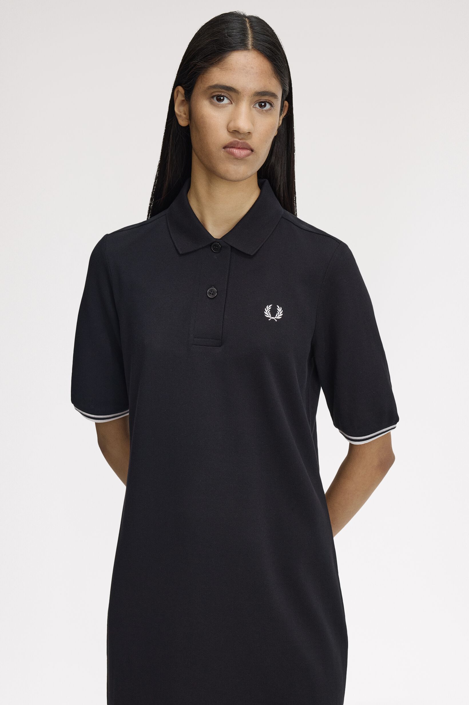 FRED PERRY 「Sheer Tipped Polo Dress／シアーティップラインポロシャツワンピース」|ワンピース|