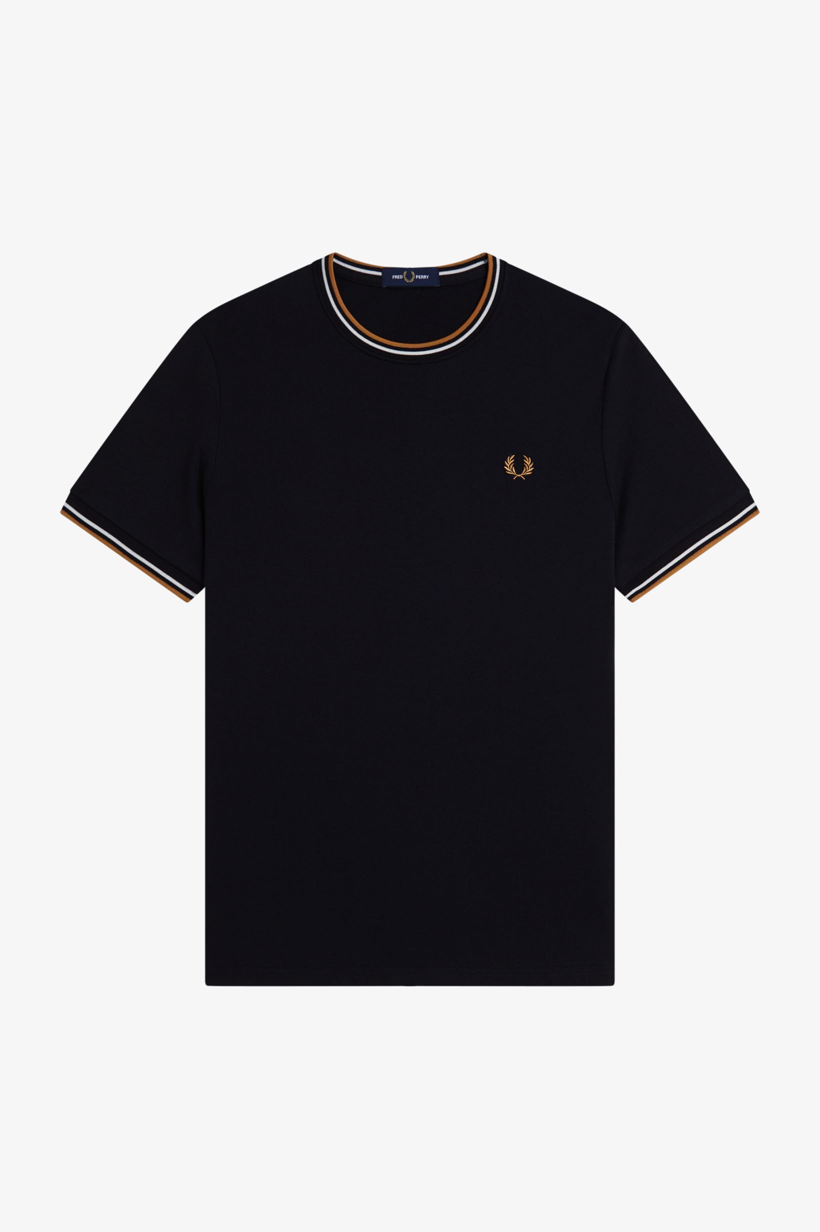 FRED PERRY 「Twin Tipped T-Shirt／ティップラインTシャツ M1588V」|Tシャツ・カットソー|BLACK