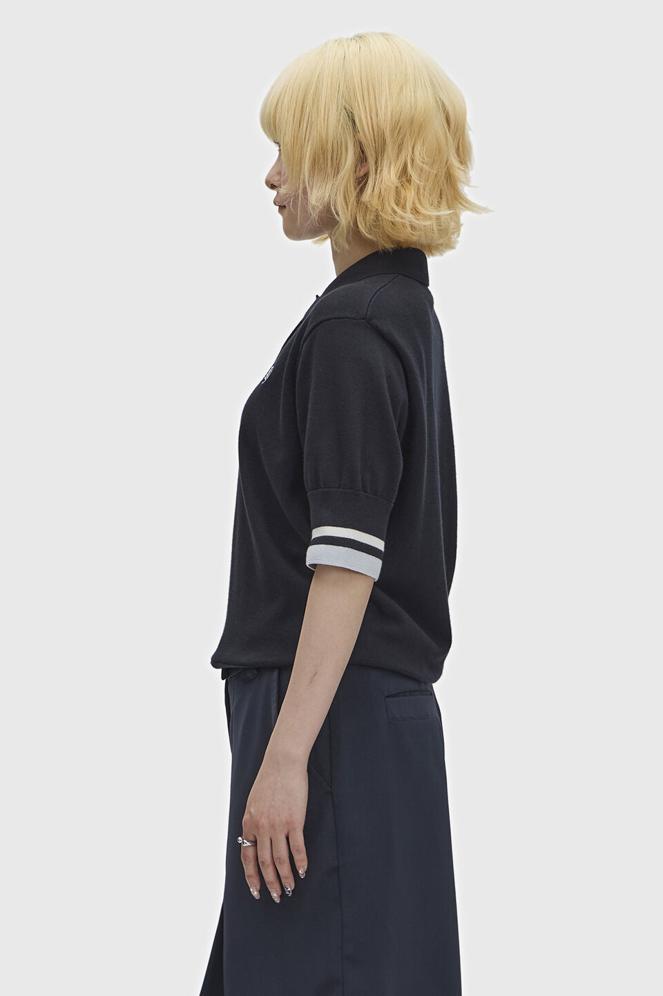 FRED PERRY 「Bold Tipped Knitted Shirt／ボールドティップラインニットポロシャツ」|ポロシャツ|