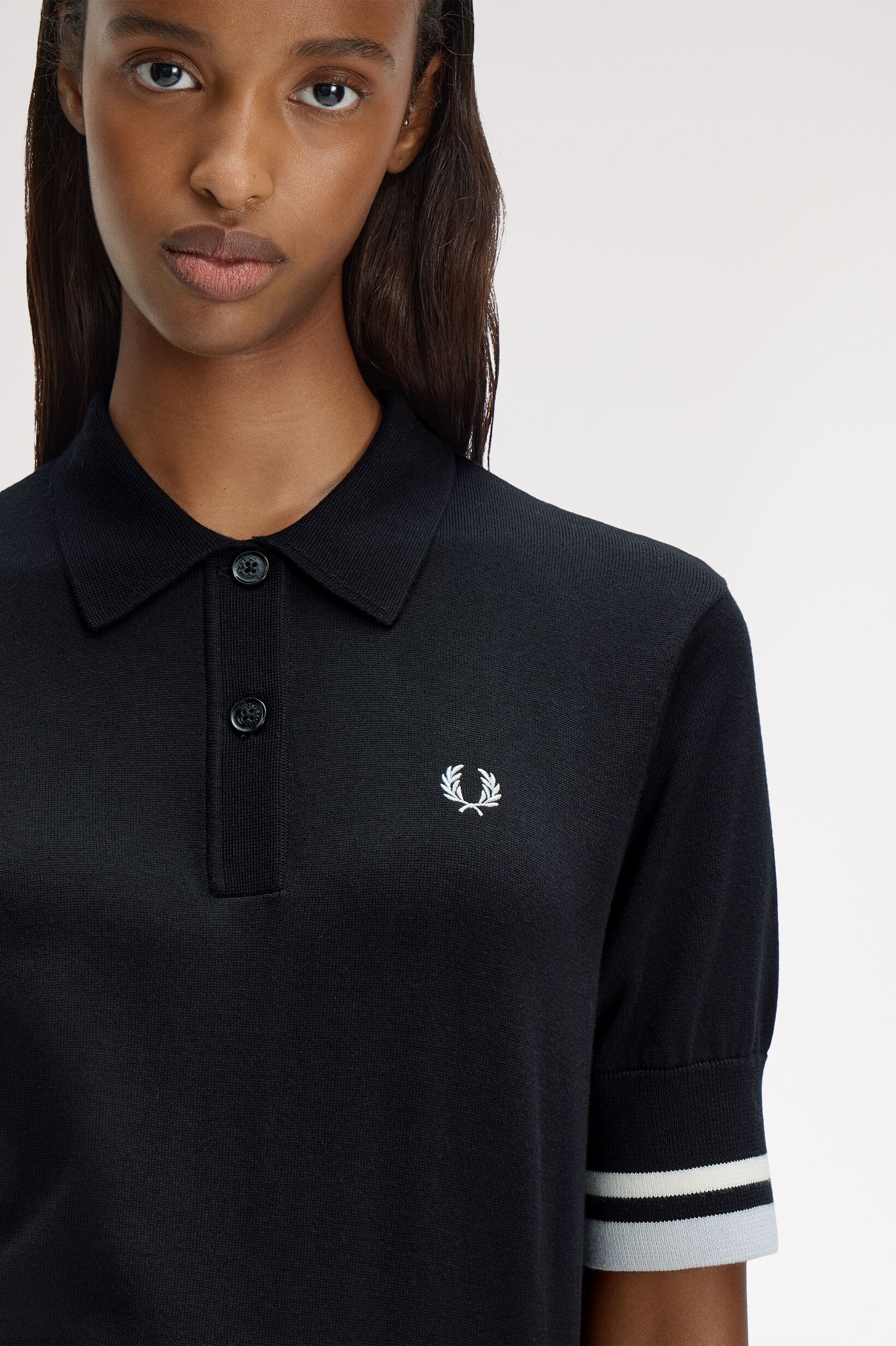 FRED PERRY 「Bold Tipped Knitted Shirt／ボールドティップラインニットポロシャツ」|ポロシャツ|