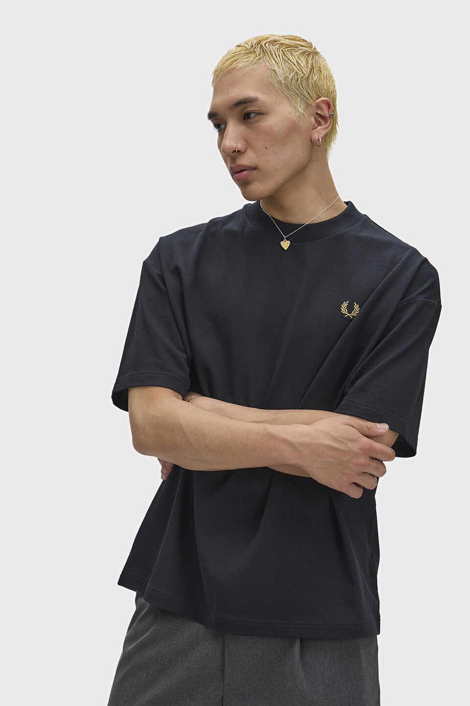 FRED PERRY 「Oversized T-Shirt／オーバーサイズTシャツ」|Tシャツ・カットソー|BLACK