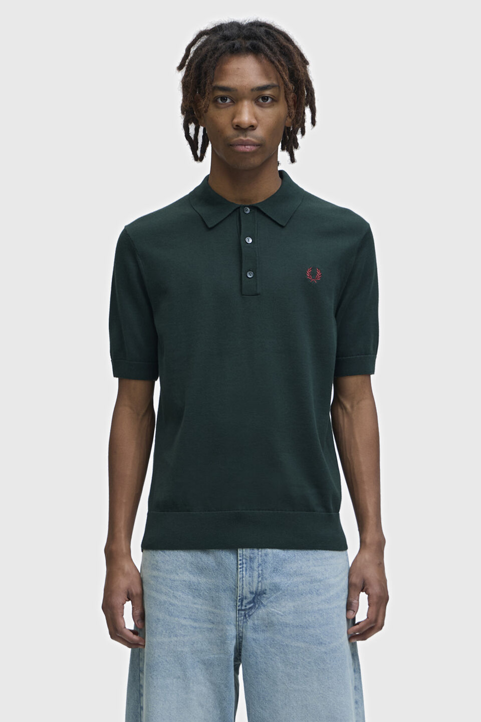 FRED PERRY 「FRED PERRY／Cotton Knitted Polo Shirt／コットンニットポロシャツ」|ポロシャツ|