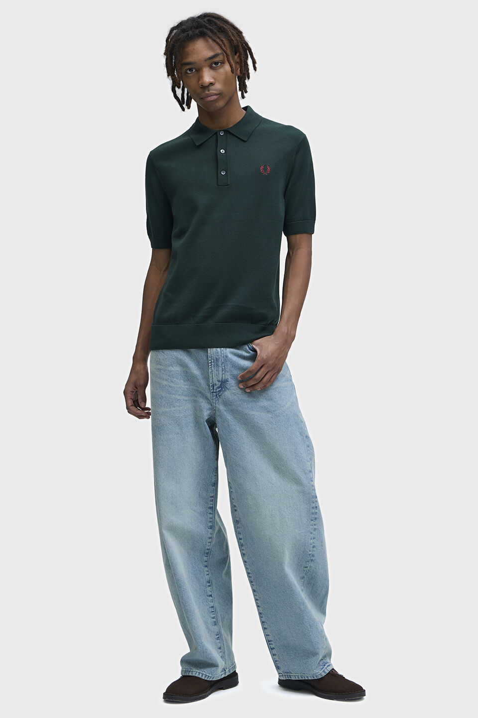 FRED PERRY 「FRED PERRY／Cotton Knitted Polo Shirt／コットンニットポロシャツ」|ポロシャツ|