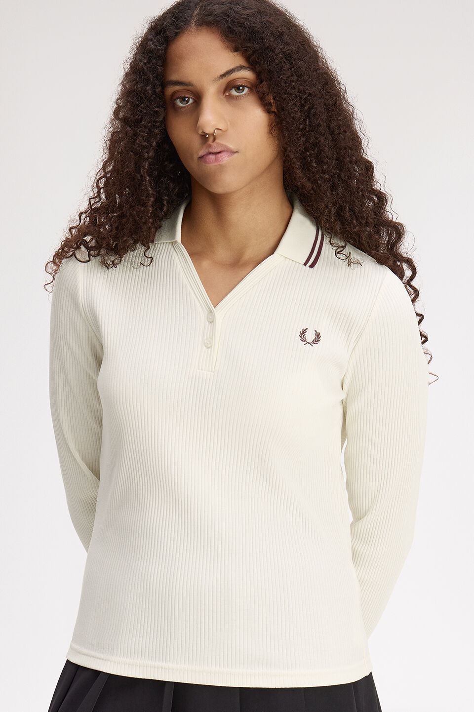 FRED PERRY 「FRED PERRY／Twin Tipped Ribbed Polo Shirt／ツインティップリブポロシャツ」|ポロシャツ|ECRU