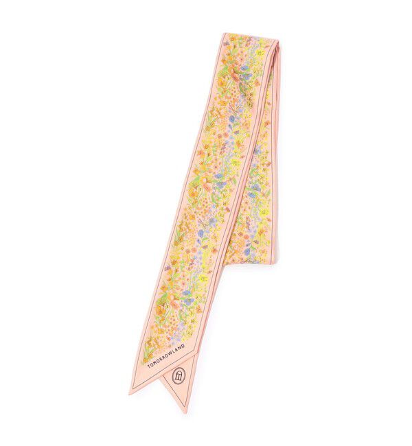 TOMORROWLAND GOODS「ATELIER TOMORROW FLOWER シルク ボウタイスカーフ」|バンダナ・スカーフ|32 ピンク系