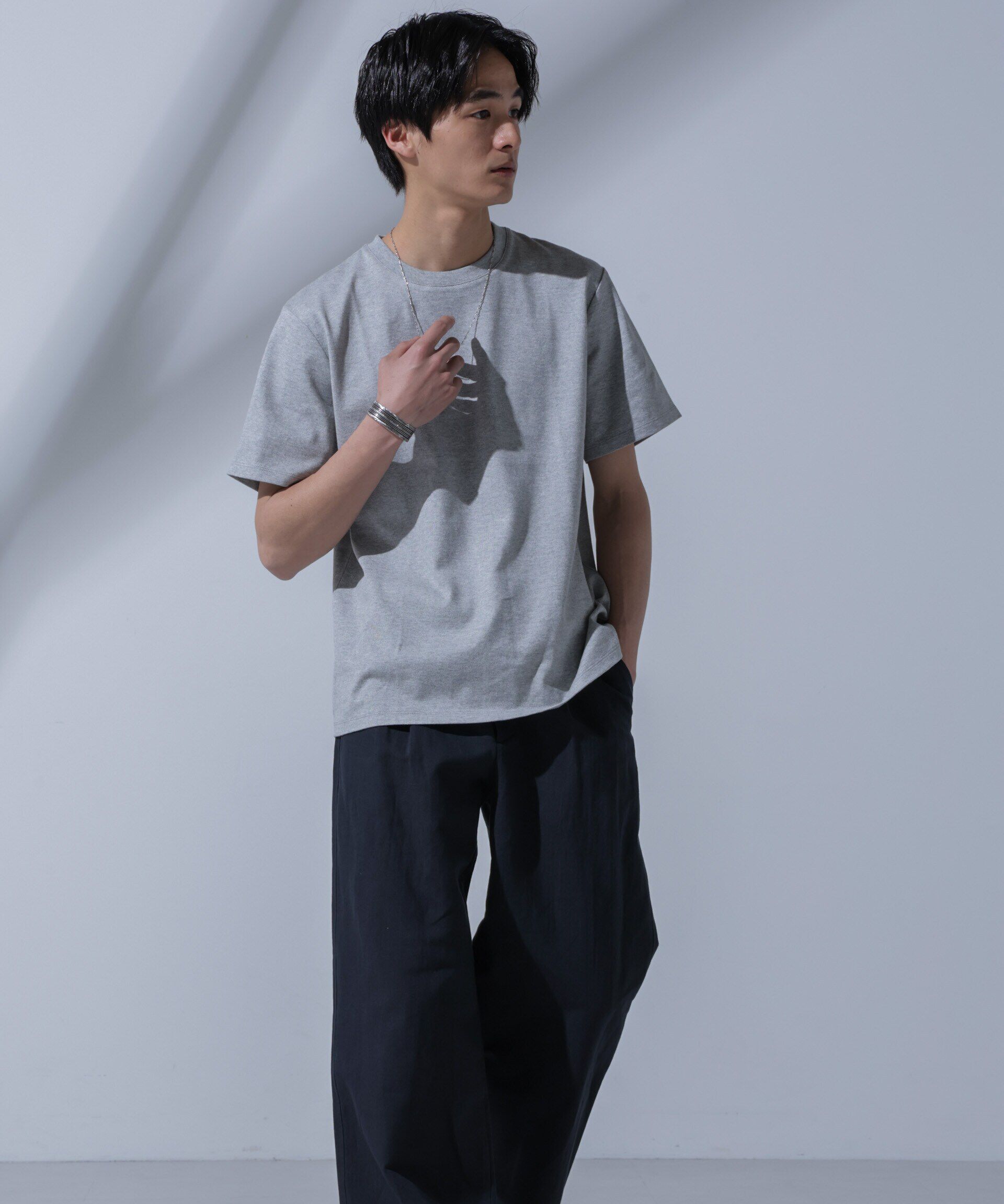 nano･universe「Anti Soaked(R)汗染み防止 クルーネックTシャツ」|Tシャツ・カットソー|