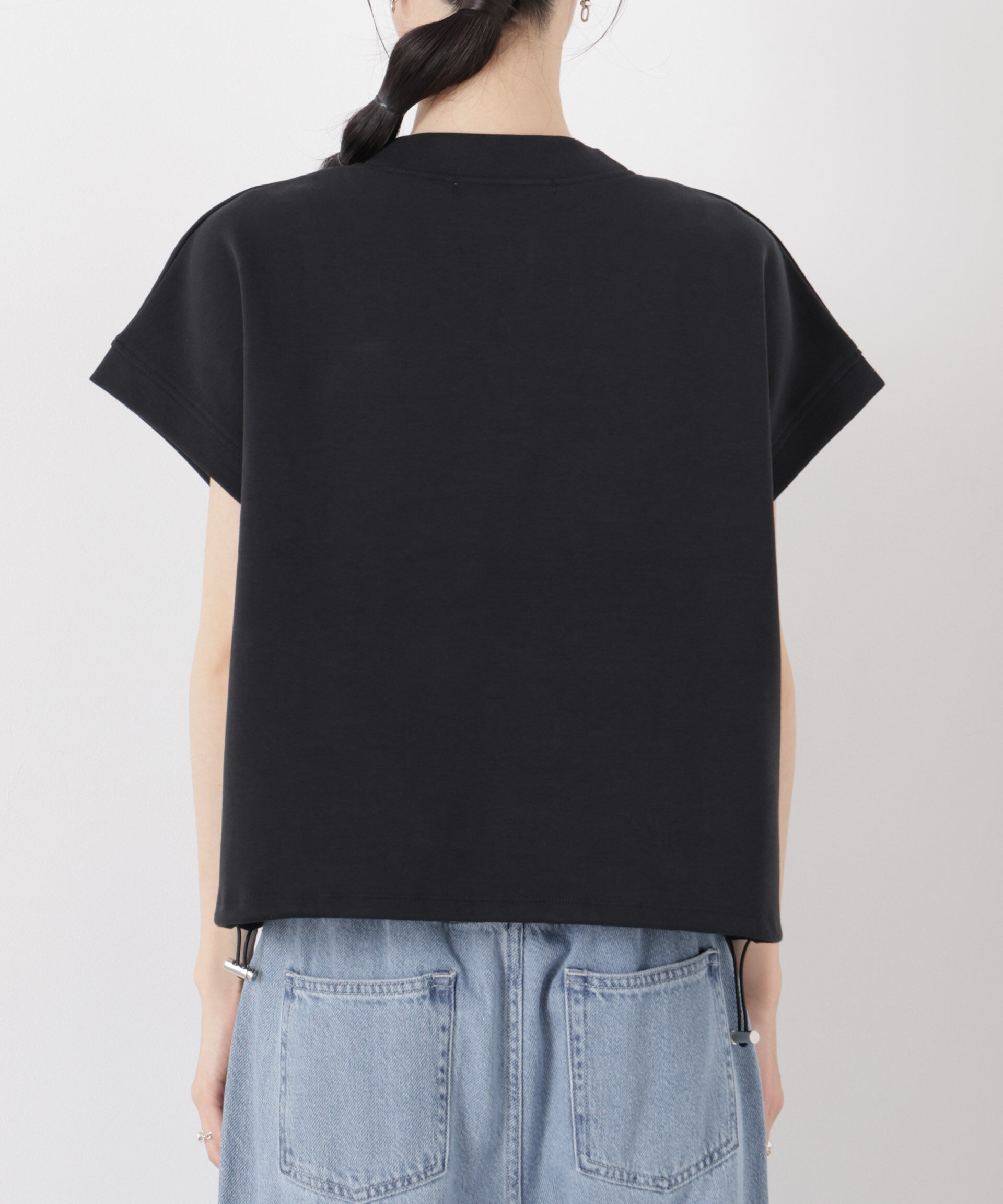 NANO universe「接触冷感ダンボールカットハーフジップトップス(セットアップ可)」|Tシャツ・カットソー|