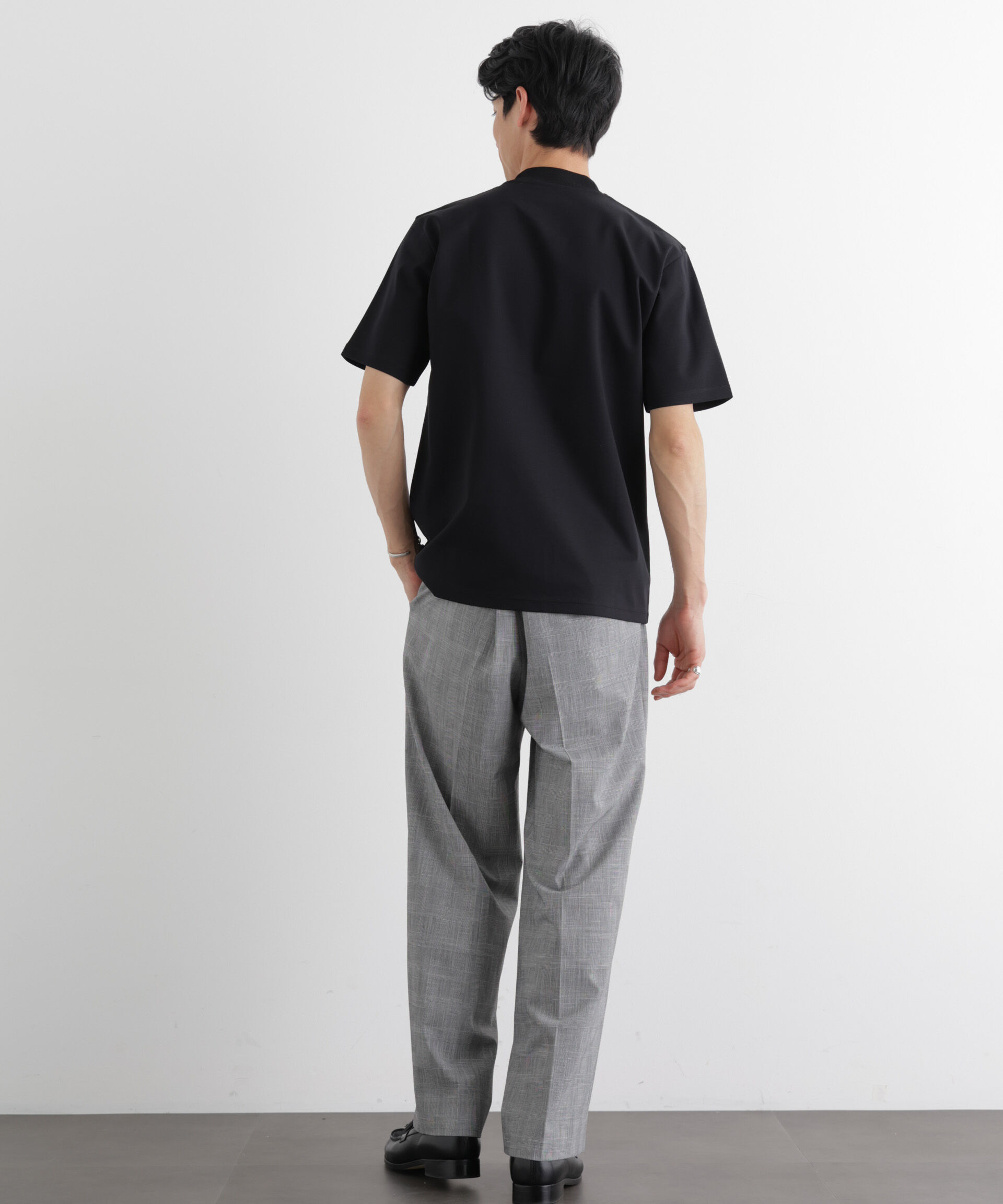 NANO universe「ジャケT(R) プレミアム クルーネック 半袖」|Tシャツ・カットソー|