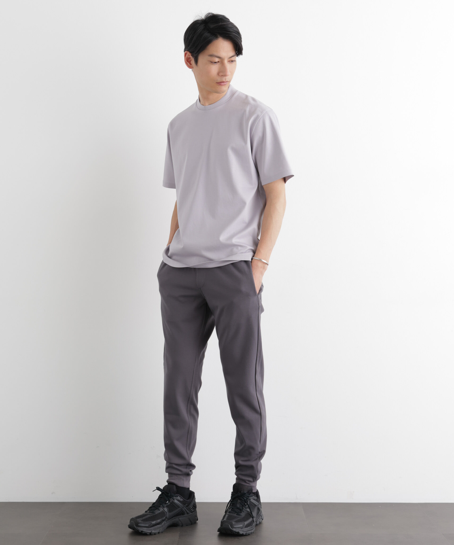 NANO universe「ジャケT(R) プレミアム クルーネック 半袖」|Tシャツ・カットソー|