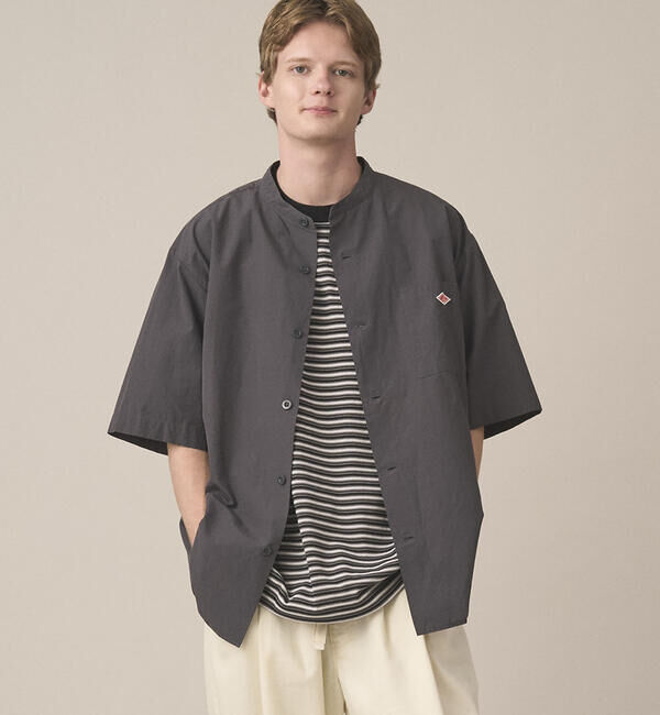 DANTON「DANTON | ボーダー クルーネック 半袖ポケットTシャツ MEN」|Tシャツ・カットソー|