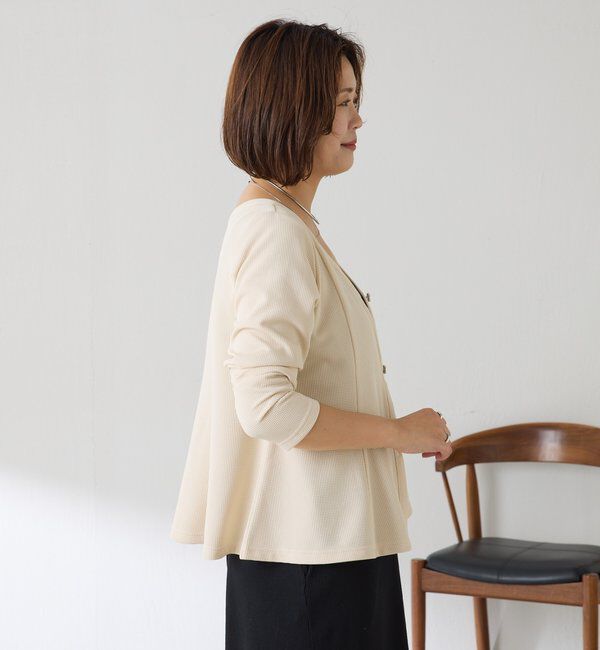  「【再販売決定!】《Matsushita企画》ワッフルペプラムカットソー」|Tシャツ・カットソー|