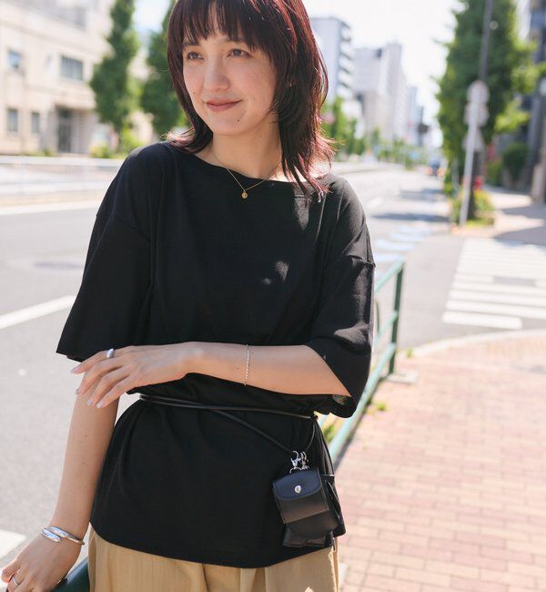  「【A・MONN】【吸水速乾/接触冷感】オープンネックTee」|Tシャツ・カットソー|
