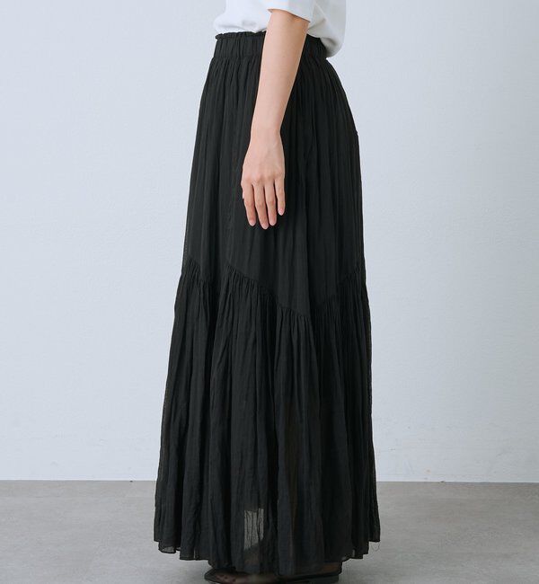  「【7色展開】クリンクルボイルギャザースカート」|スカート|