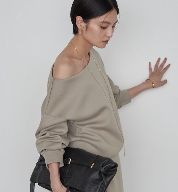  「《着心地抜群/ヘルシーに華奢見え》【JAPAN MADE】オフショルプルオーバー」|Tシャツ・カットソー|