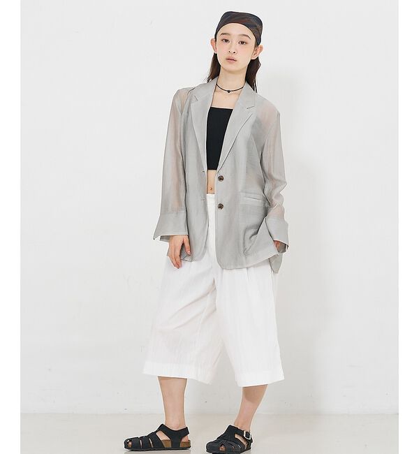 NOMINE「バックスリット シルキー シアー ジャケット」|その他|