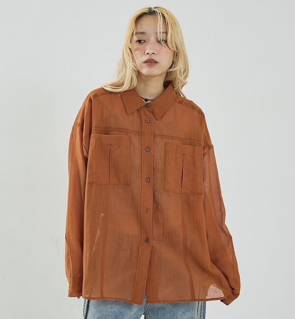 NOMINE「オーバーサイズ シアーシャツ」|シャツ・ブラウス|