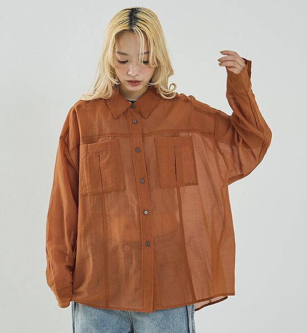 NOMINE「オーバーサイズ シアーシャツ」|シャツ・ブラウス|