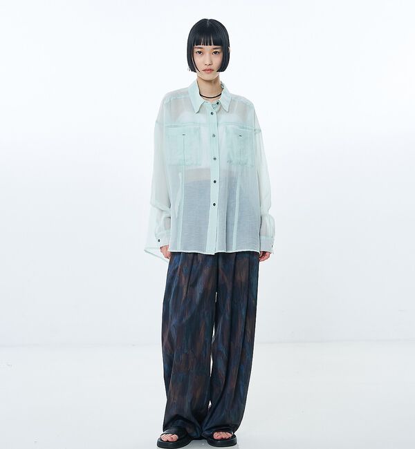 NOMINE「オーバーサイズ シアーシャツ」|シャツ・ブラウス|