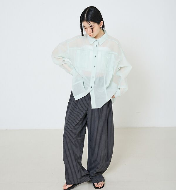 NOMINE「オーバーサイズ シアーシャツ」|シャツ・ブラウス|