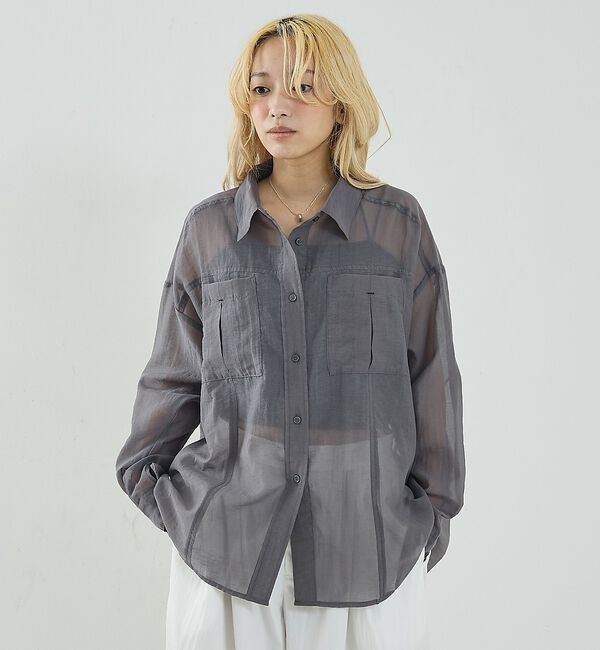NOMINE「オーバーサイズ シアーシャツ」|シャツ・ブラウス|