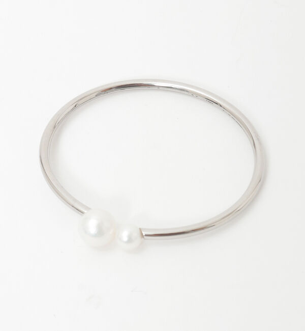 TIARA「【MIHOKO SAKAI/ミホコサカイ】ダブルパールバングル」|ブレスレット・バングル|シルバー