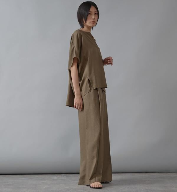 Liesse「《定番》麻調タックワイドパンツ」|その他|