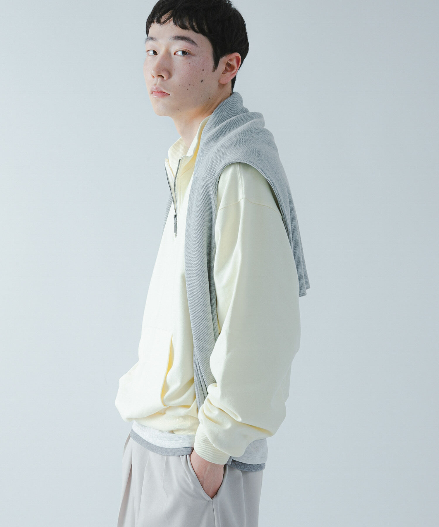 SENSE OF PLACE by URBAN RESEARCH「『洗濯可/撥水/防花粉』SKINProofハーフジップスウェット」|スウェット・ジャージ|