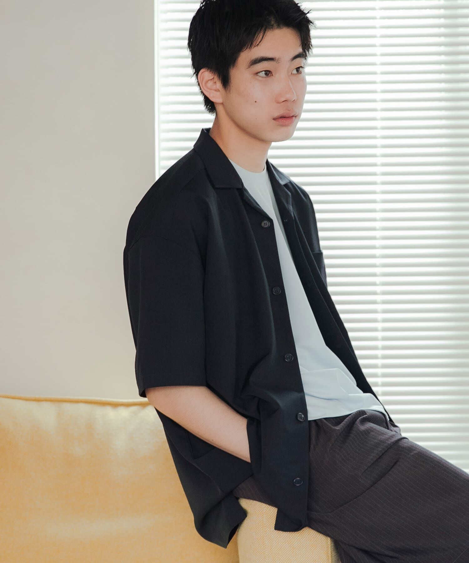SENSE OF PLACE by URBAN RESEARCH「『速乾』ドライタッチオープンカラールーズショートスリーブシャツ」|シャツ・ブラウス|