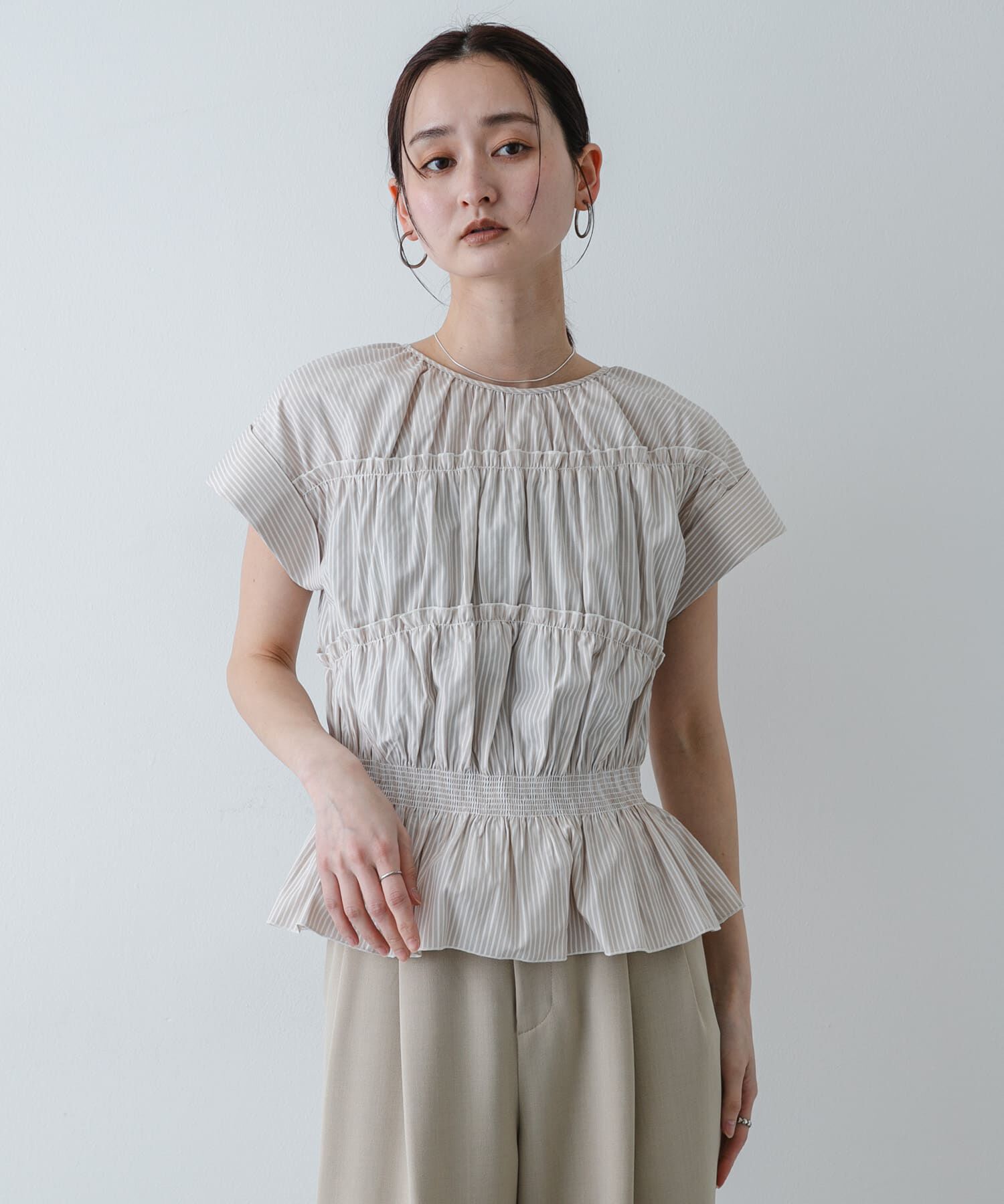 SENSE OF PLACE by URBAN RESEARCH「ロールアップシャーリングブラウス」|シャツ・ブラウス|