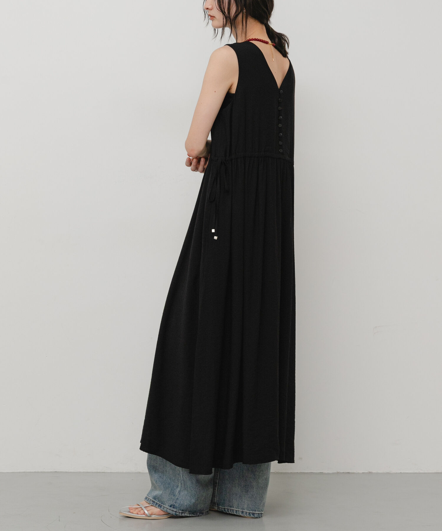 SENSE OF PLACE by URBAN RESEARCH「2wayウエストギャザーワンピース」|ワンピース|ブラック