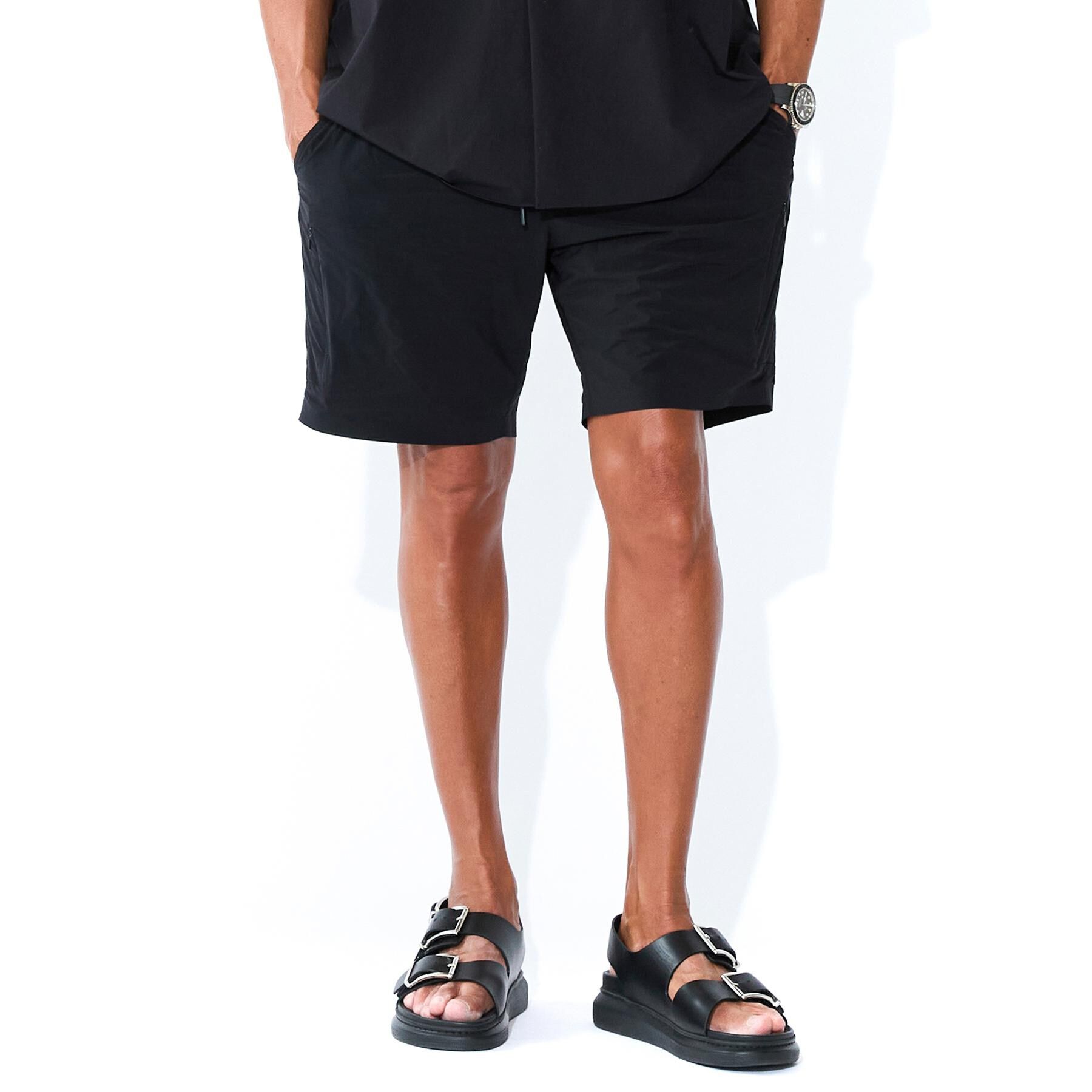 DRESSTERIOR「【干場義雅&times;K－3B&times;DRESSTERIOR／再入荷/ウォッシャブル】ストレッチハーフパンツ」|その他|ブラック(019)