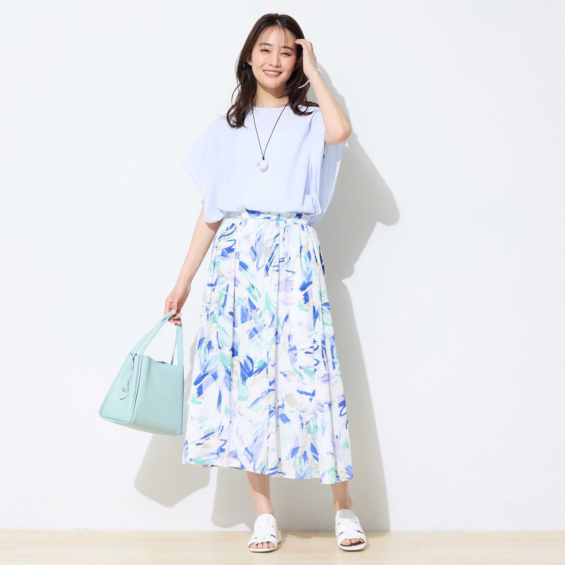 INDIVI「【体型カバー】スクエアブラウス」|シャツ・ブラウス|