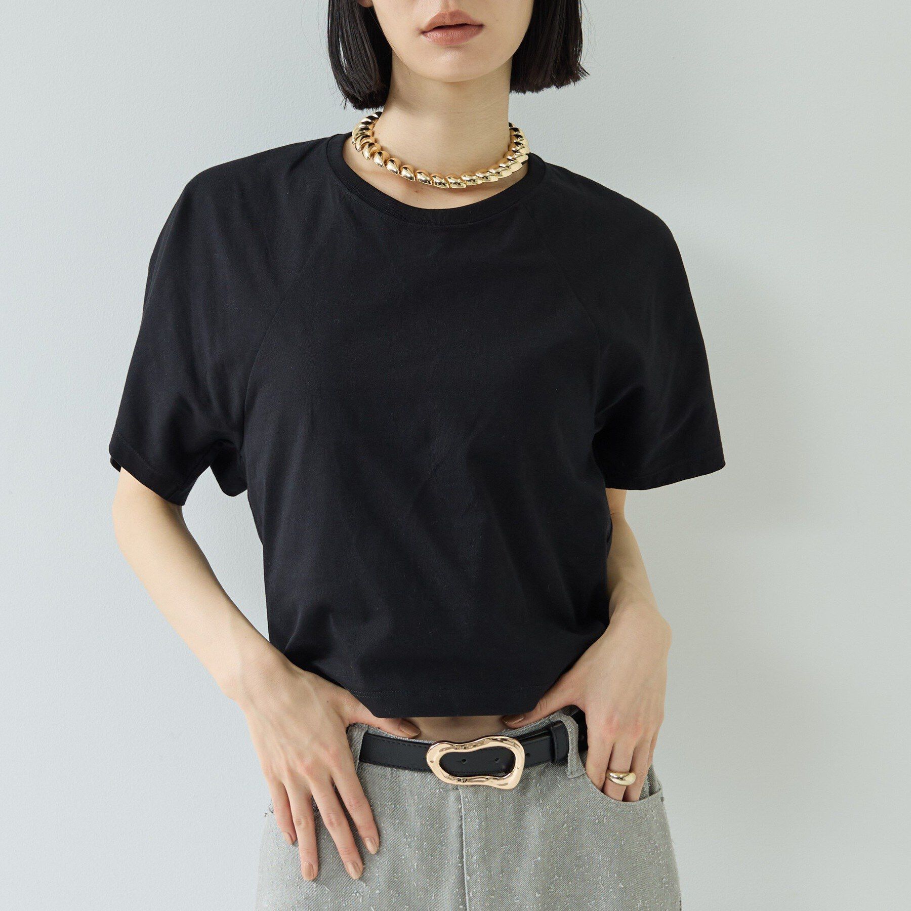 GALLEST「【UVカット】ラグランフォルムカットソー」|Tシャツ・カットソー|ブラック(019)