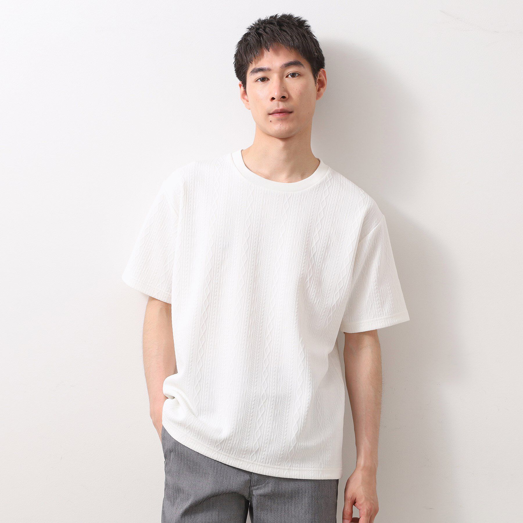 THE SHOP TK「ライトフクレジャカード 半袖Tシャツ 洗濯機OK」|Tシャツ・カットソー|