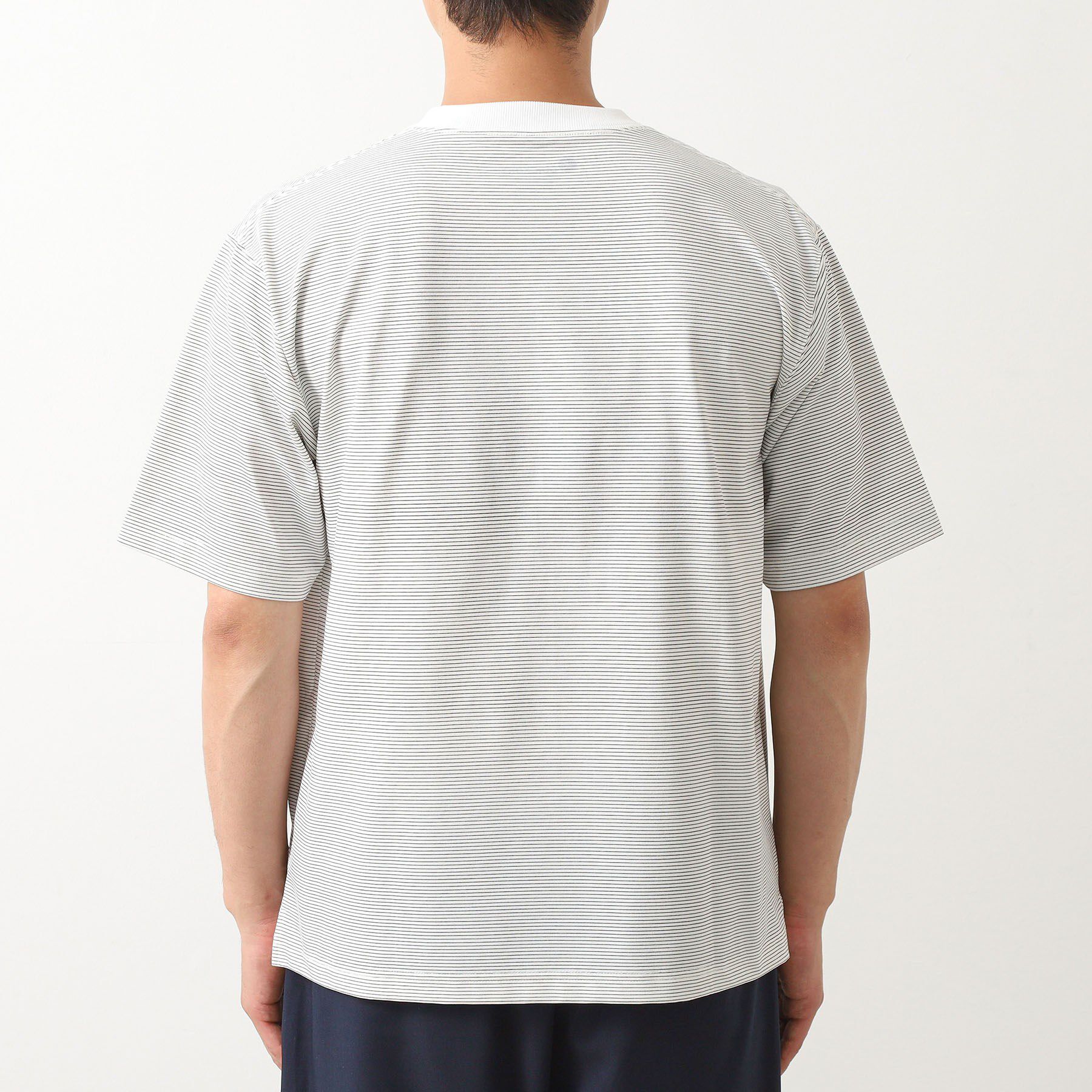 THE SHOP TK「パーフェクテックボーダー 半袖Tシャツ 吸水速乾／洗濯機OK」|Tシャツ・カットソー|