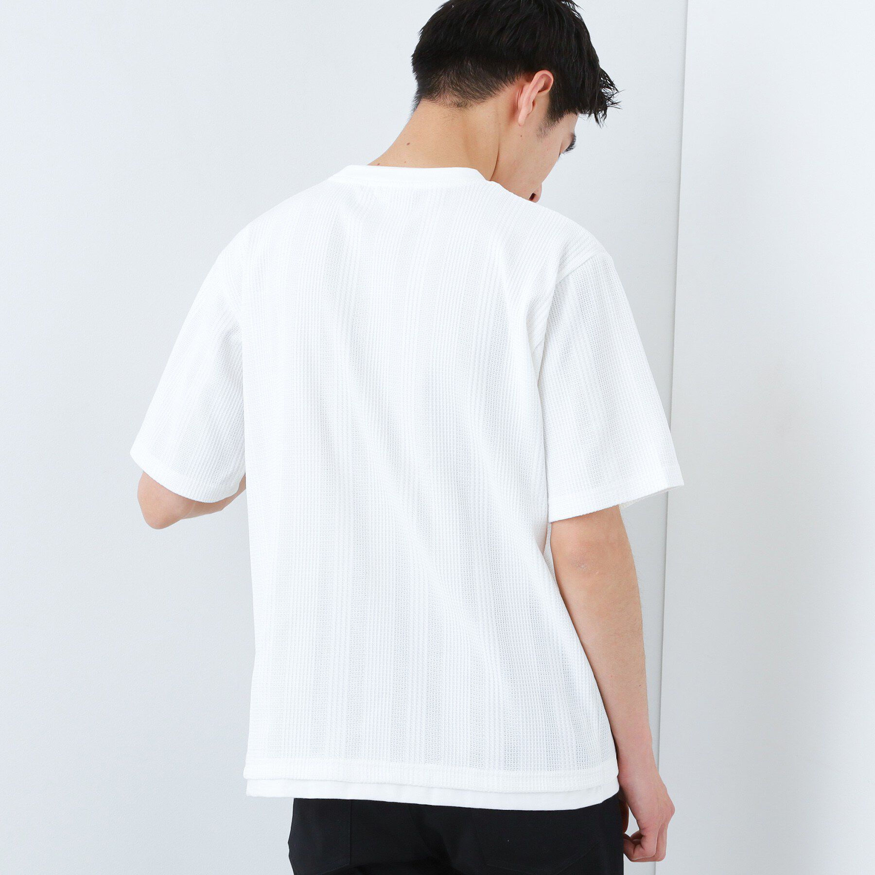 THE SHOP TK「【ラクして決まる！】レイヤード風半袖Tシャツ　洗濯機OK」|Tシャツ・カットソー|