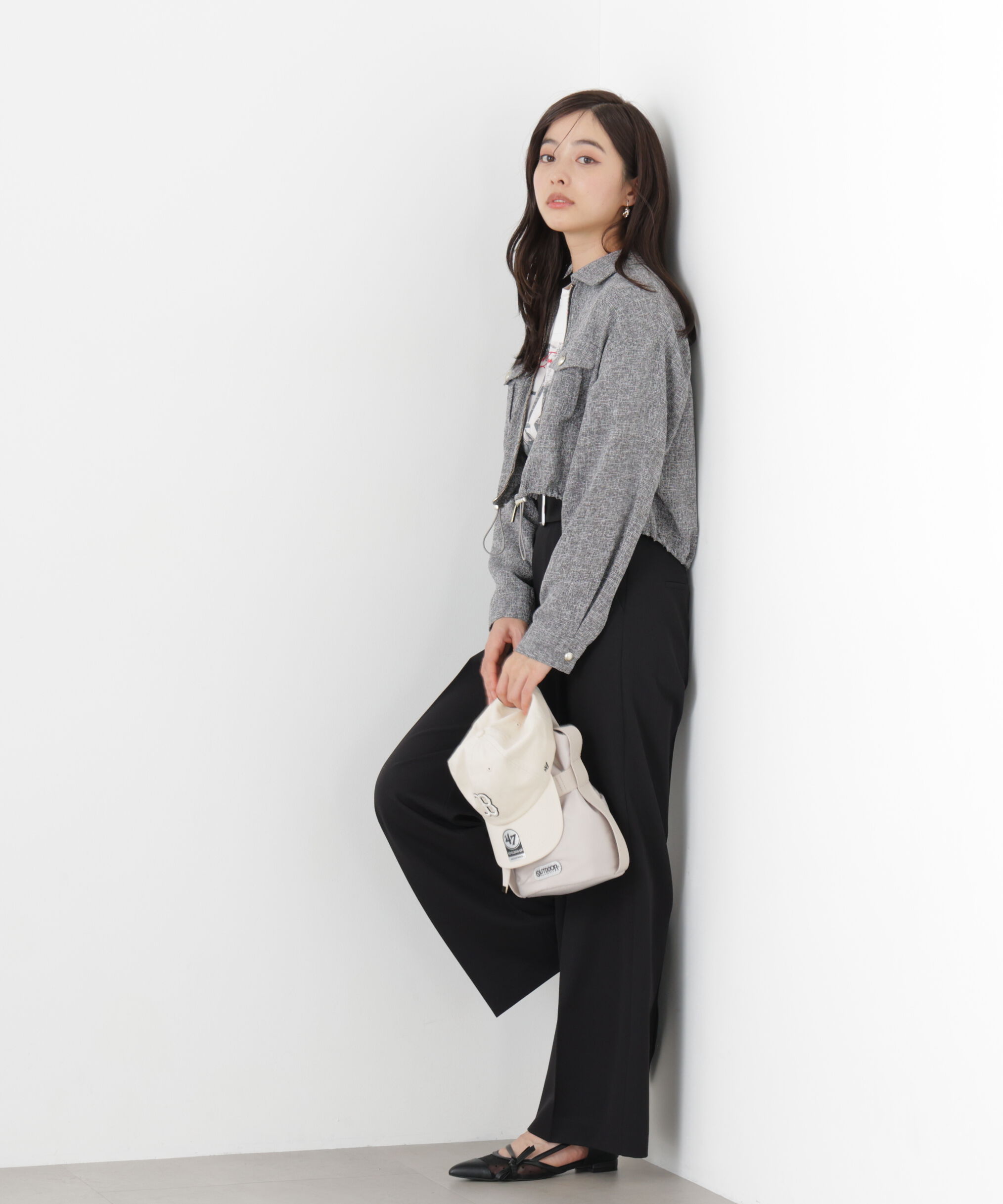 PROPORTION BODY DRESSING「スプリングツイードブルゾン　26SS」|ブルゾン・スタジャン|