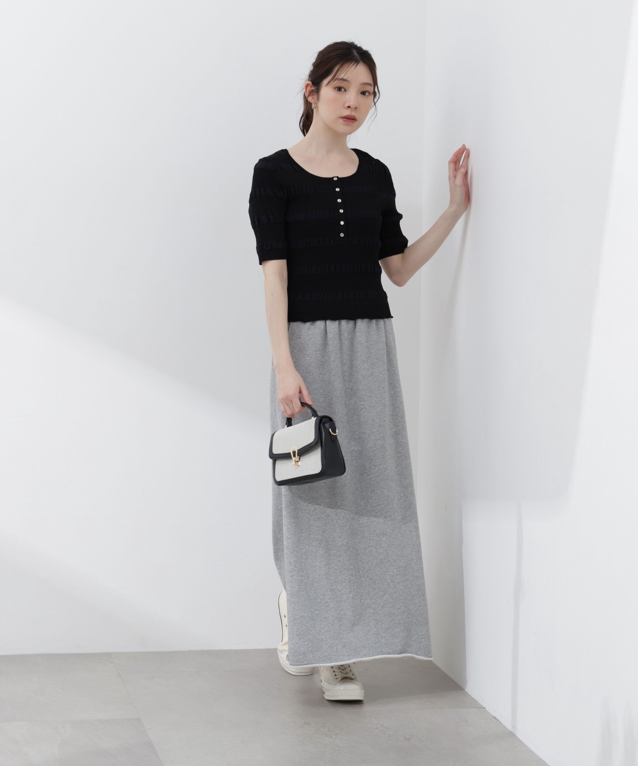 PROPORTION BODY DRESSING「〈a/mie〉裏毛ナロースカート 26SS」|スカート|
