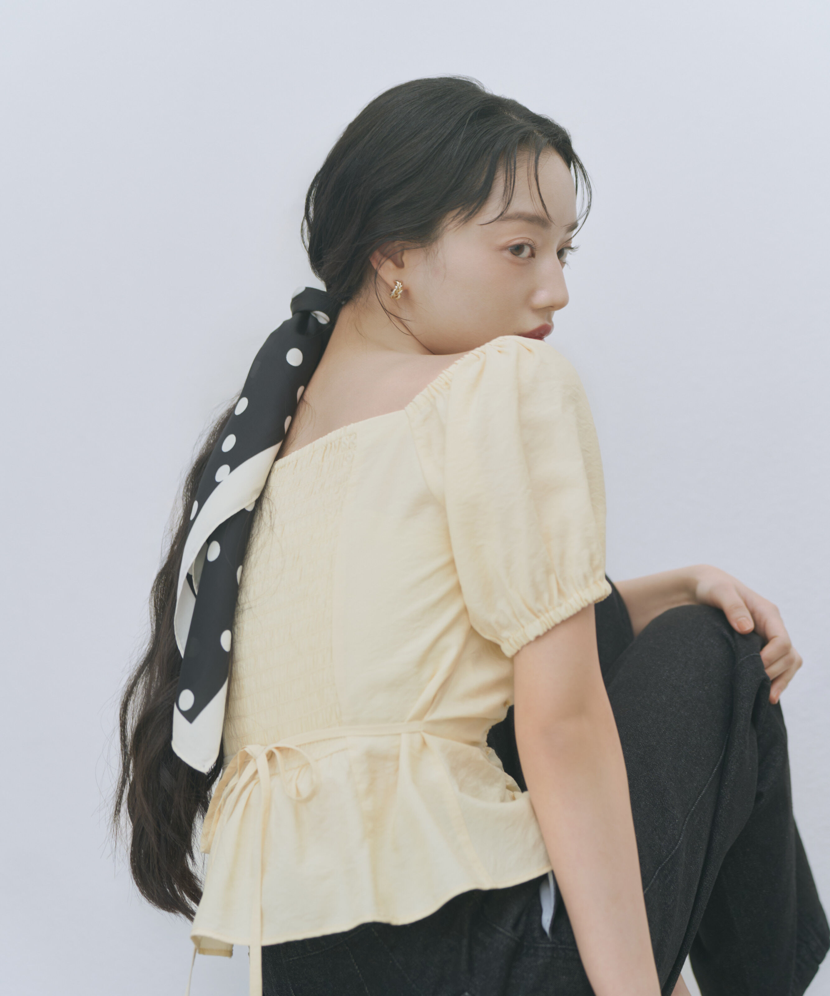 PROPORTION BODY DRESSING「〈a/mie〉パフスリーブドロストブラウス 26SS」|シャツ・ブラウス|