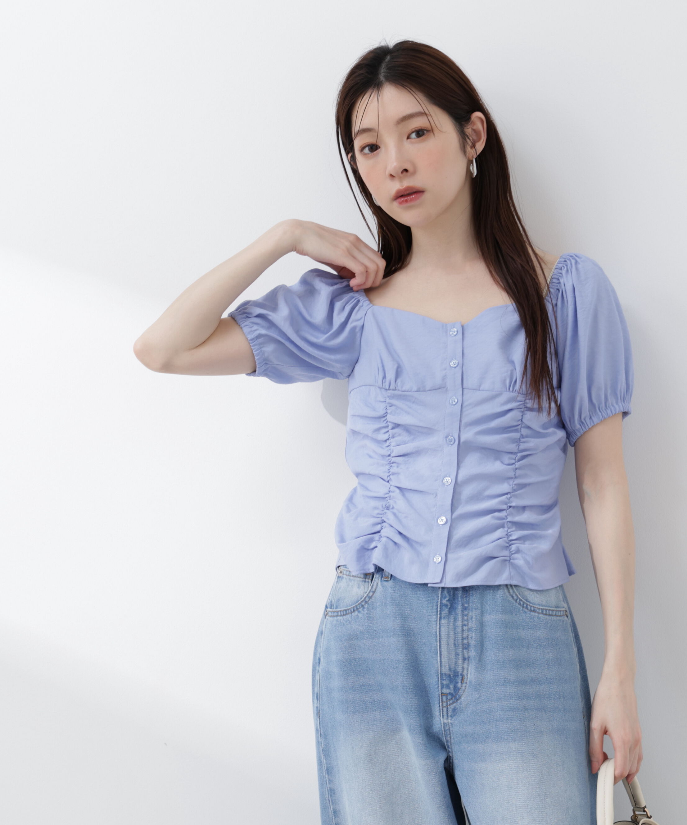PROPORTION BODY DRESSING「〈a/mie〉パフスリーブドロストブラウス 26SS」|シャツ・ブラウス|