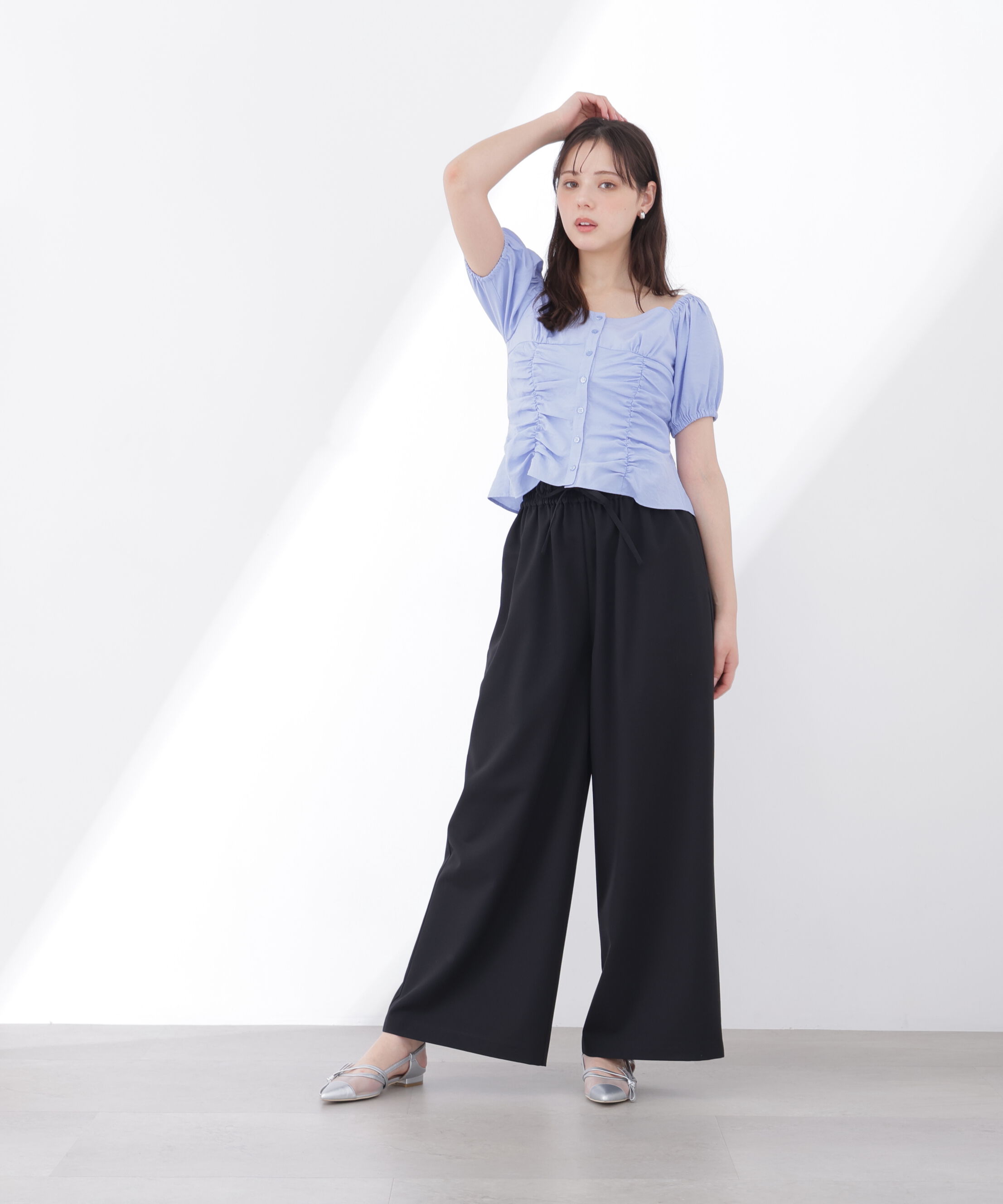 PROPORTION BODY DRESSING「＜中川紅葉さん着用＞〈a/mie〉ワイドイージーパンツ」|その他|ブラック
