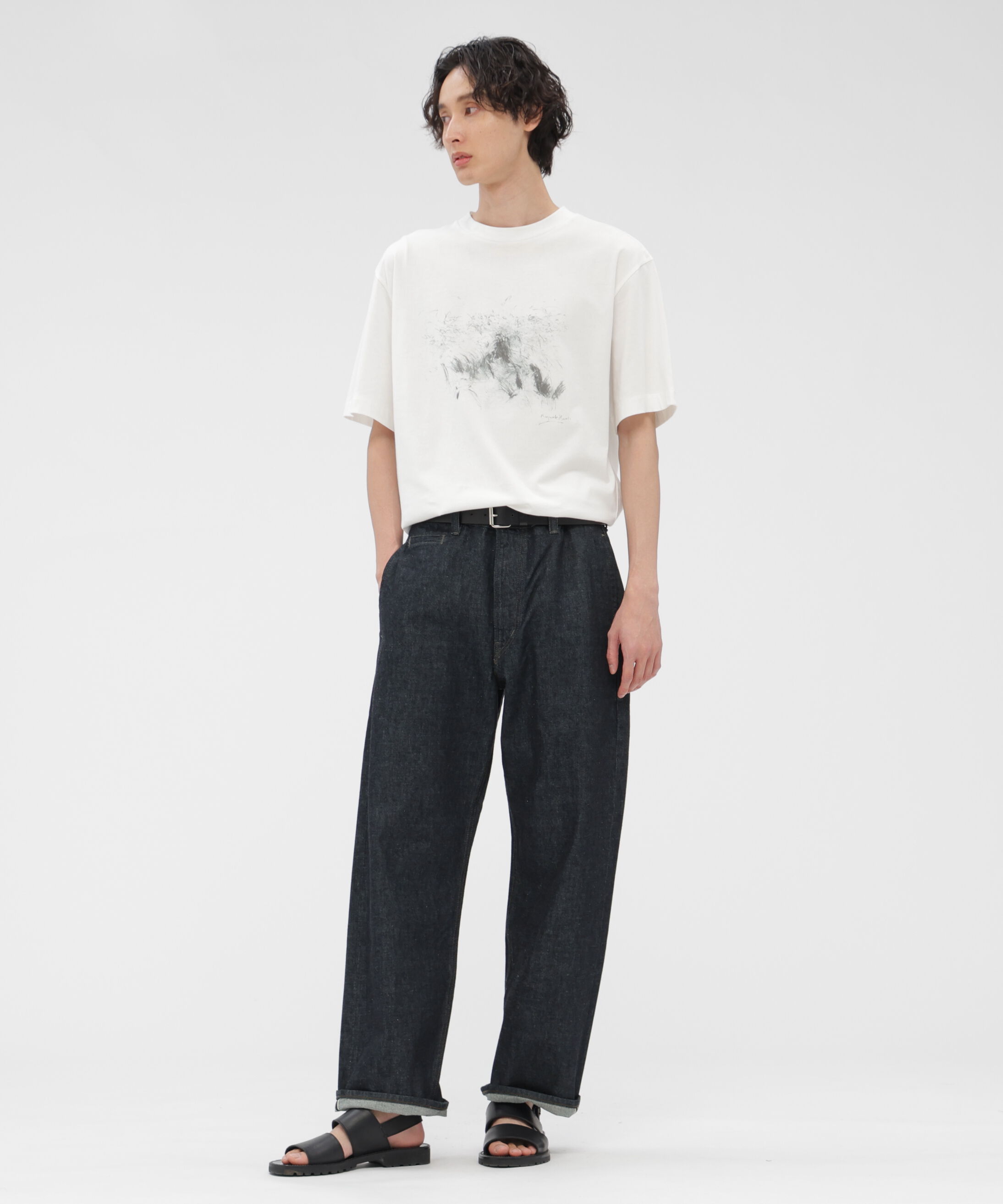 MARGARET HOWELL「LANDSCAPE PRINT COTTON JERSEY TOP」|Tシャツ・カットソー|