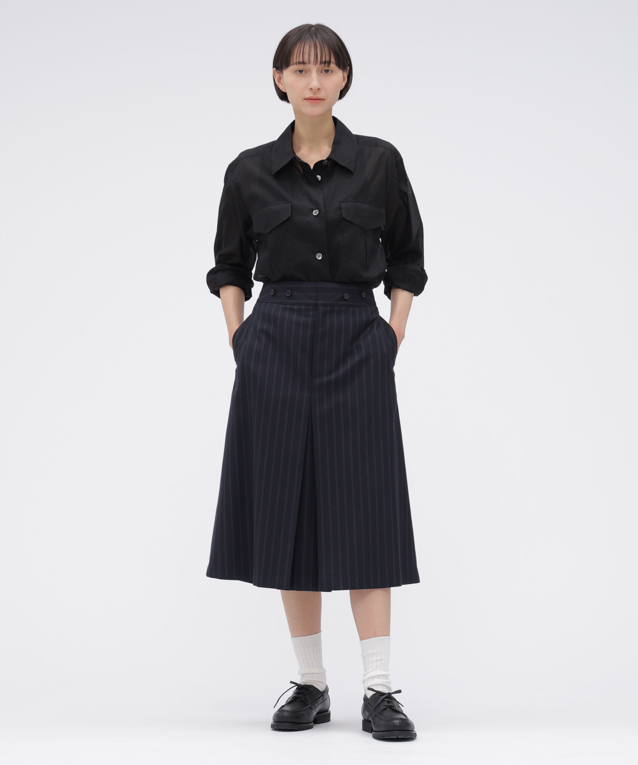  「SHEER COTTON STRIPE SHIRT」|シャツ・ブラウス|