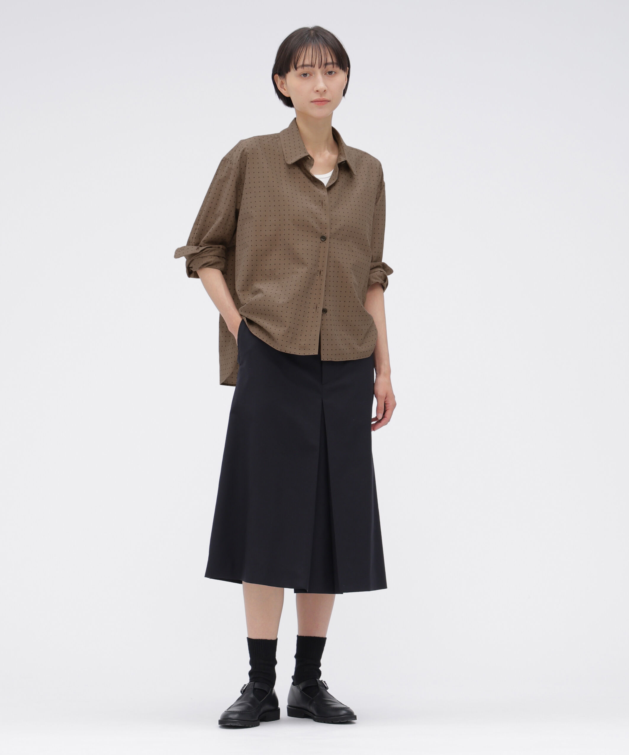  「SPOT PRINT COTTON SILK SHIRT」|シャツ・ブラウス|