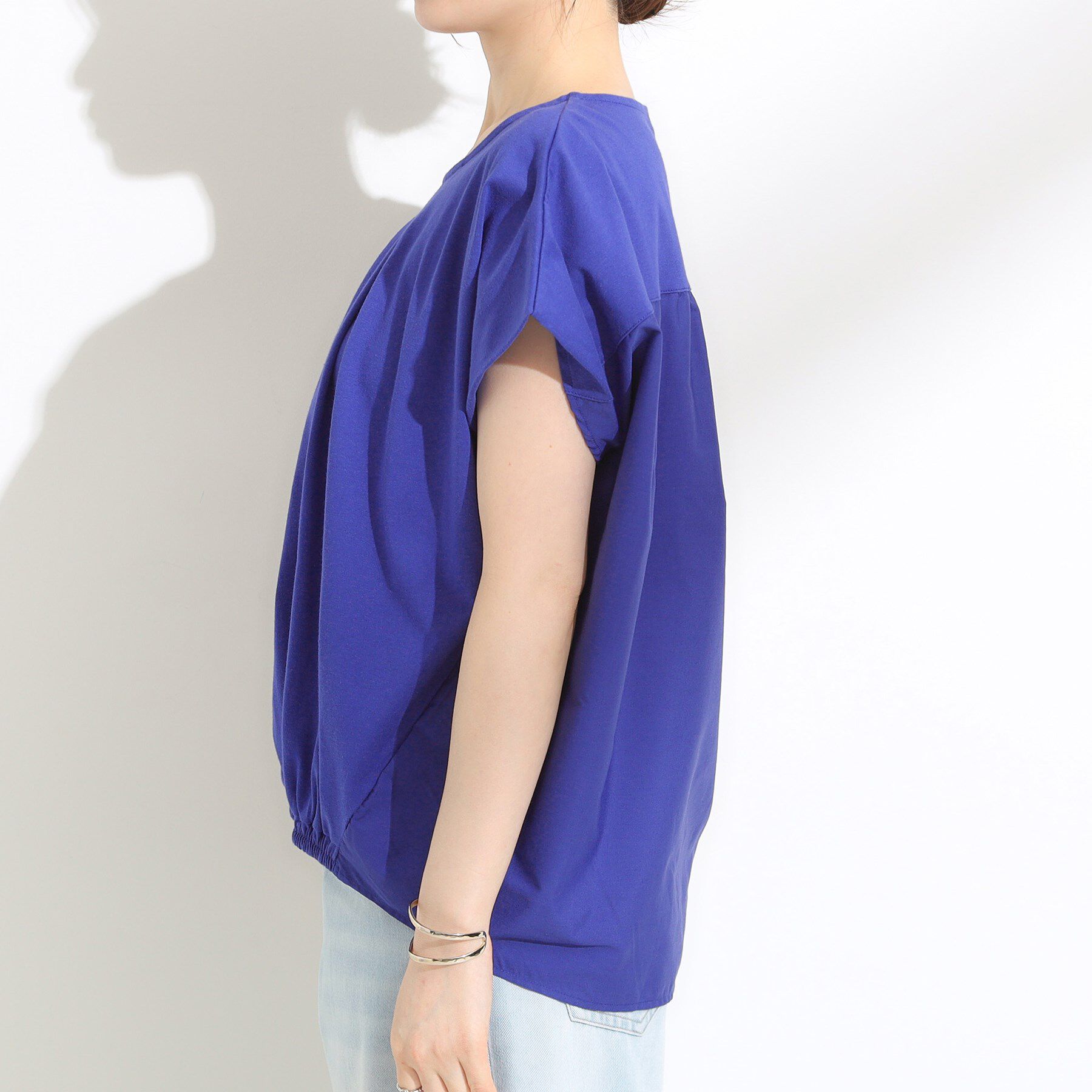 SHOO･LA･RUE「【S-LL】インせず着られる 異素材使い デザイントップス」|Tシャツ・カットソー|
