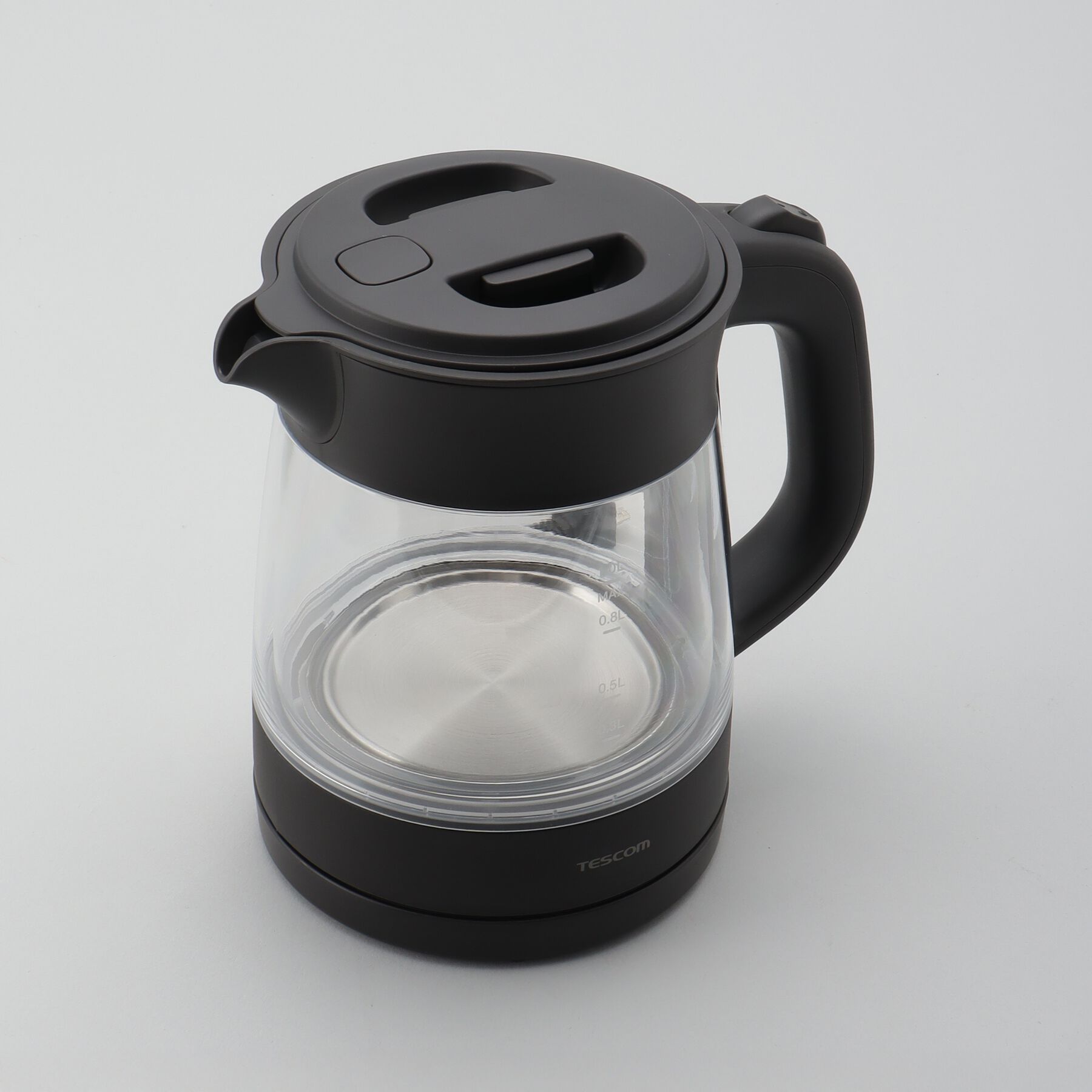 212 KITCHEN STORE「電気ケトルガラス 転倒流水防止1.0L BK」|食器・キッチングッズ|
